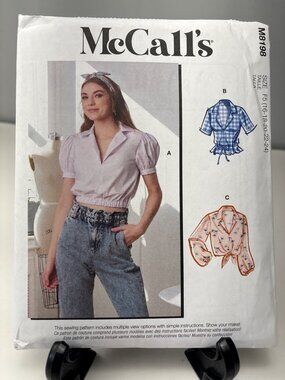 McCalls M8198 Misses Top Sewing Pattern Size 16-18-20-22-24 Uncut